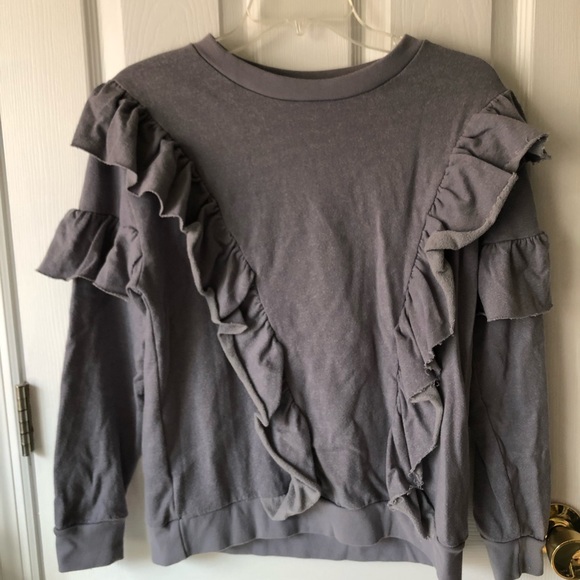 Grey ruffle crewnecks - Picture 1 of 4